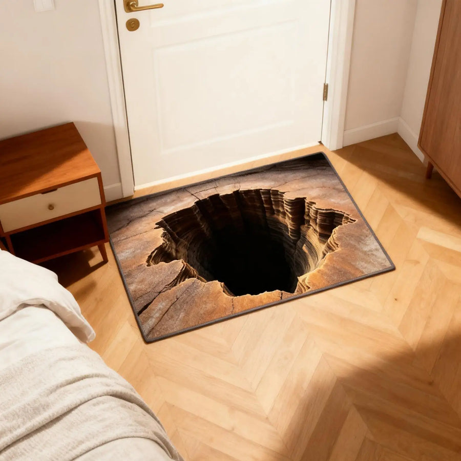 Mind Bender Non-Slip 3D Optical Illusion Floor Rug