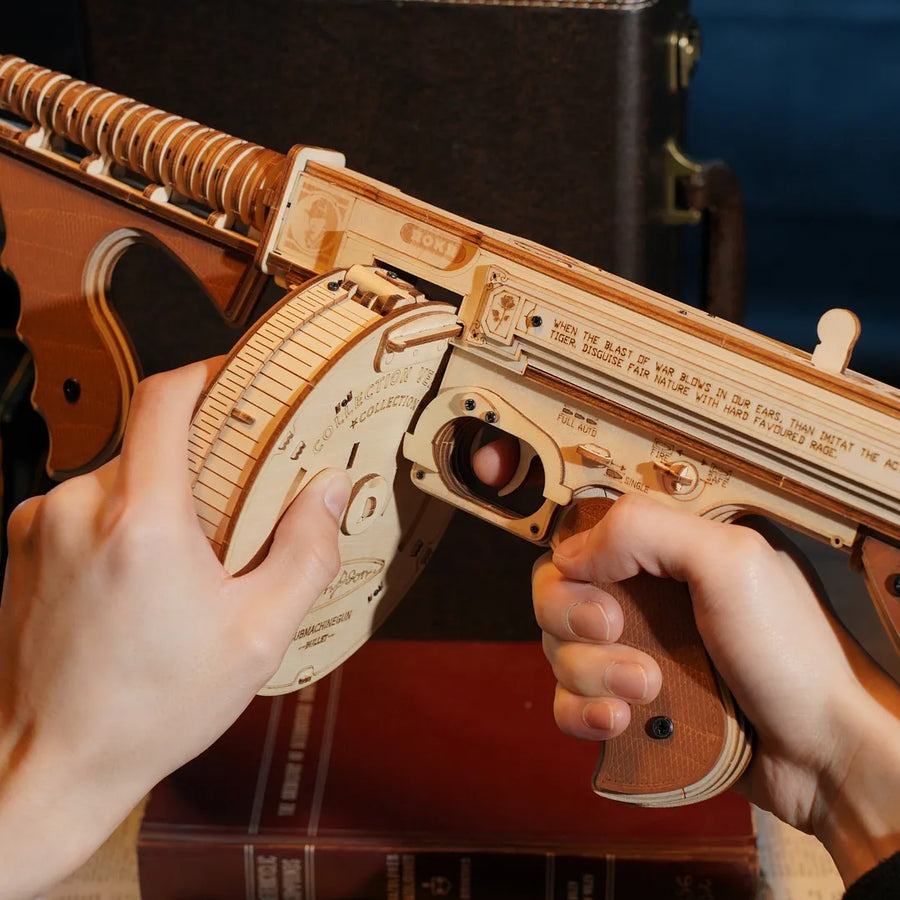 3D Wooden Model Toy Gun Assembly Set - Image 1