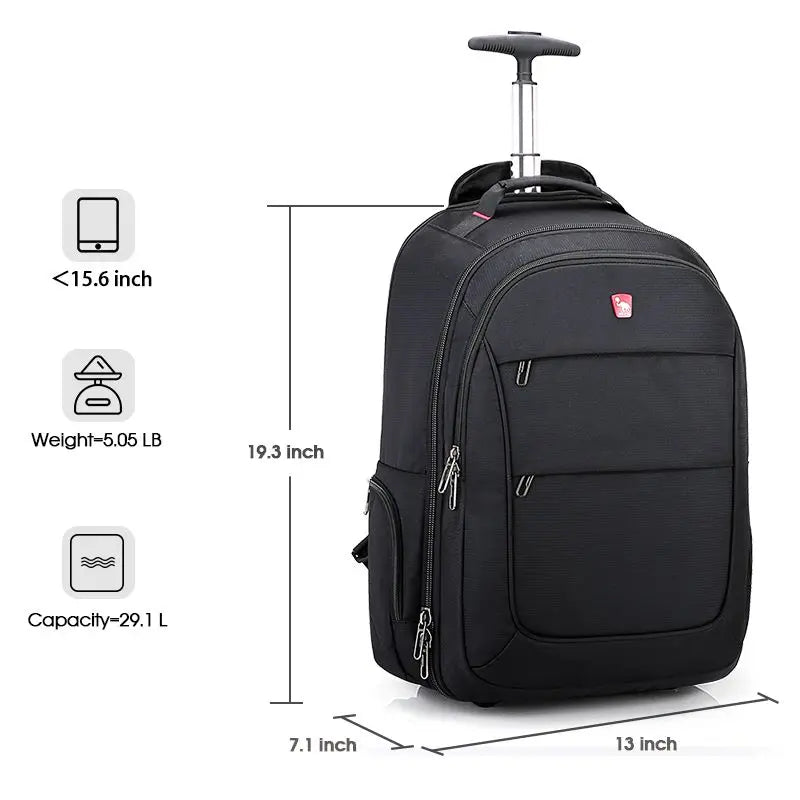 Large Capacity Comfortable Business Travel Trolley Backpack - Image 3