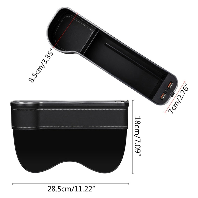 USB Charging LED Car Seat Gap Organizer - Image 10