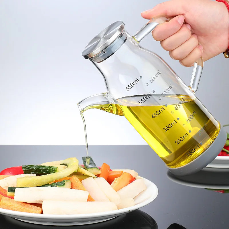 Pure Glass Measuring Scale Oil Dispenser Bottle - Image 3
