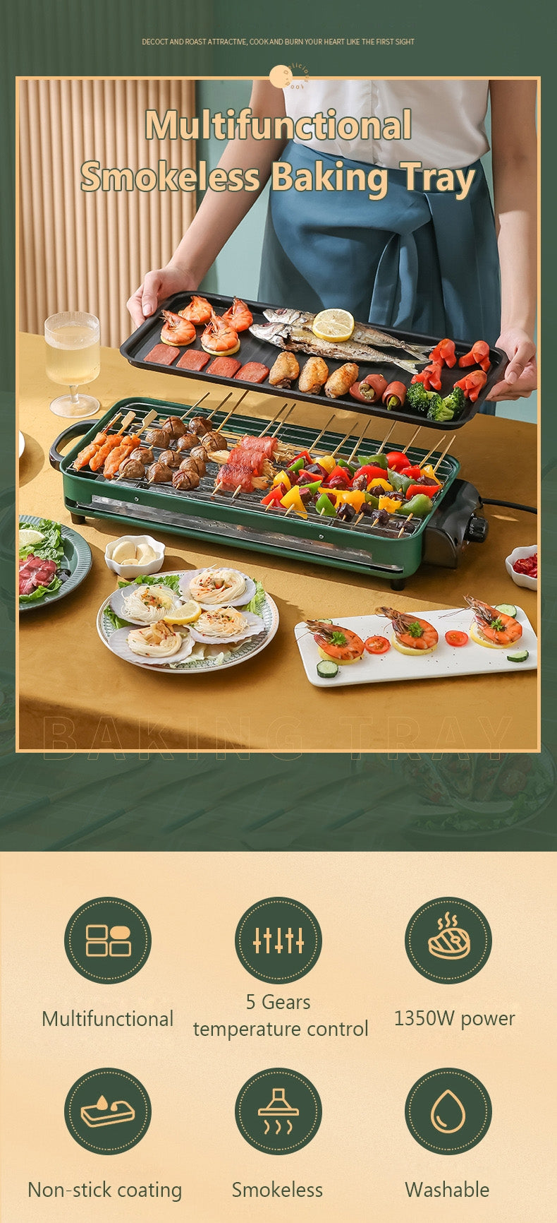 Smokeless Adjustable Electric Grill - Image 10