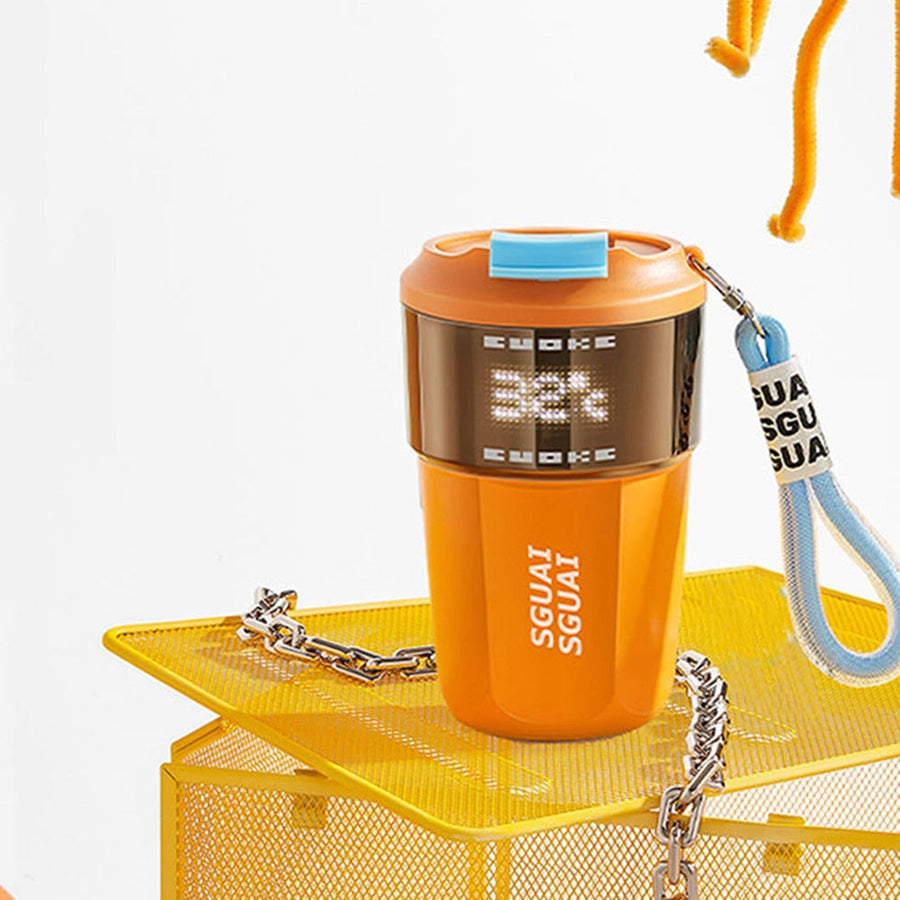 Smart Digital Pixel Stainless Steel Thermos Cup - Image 1