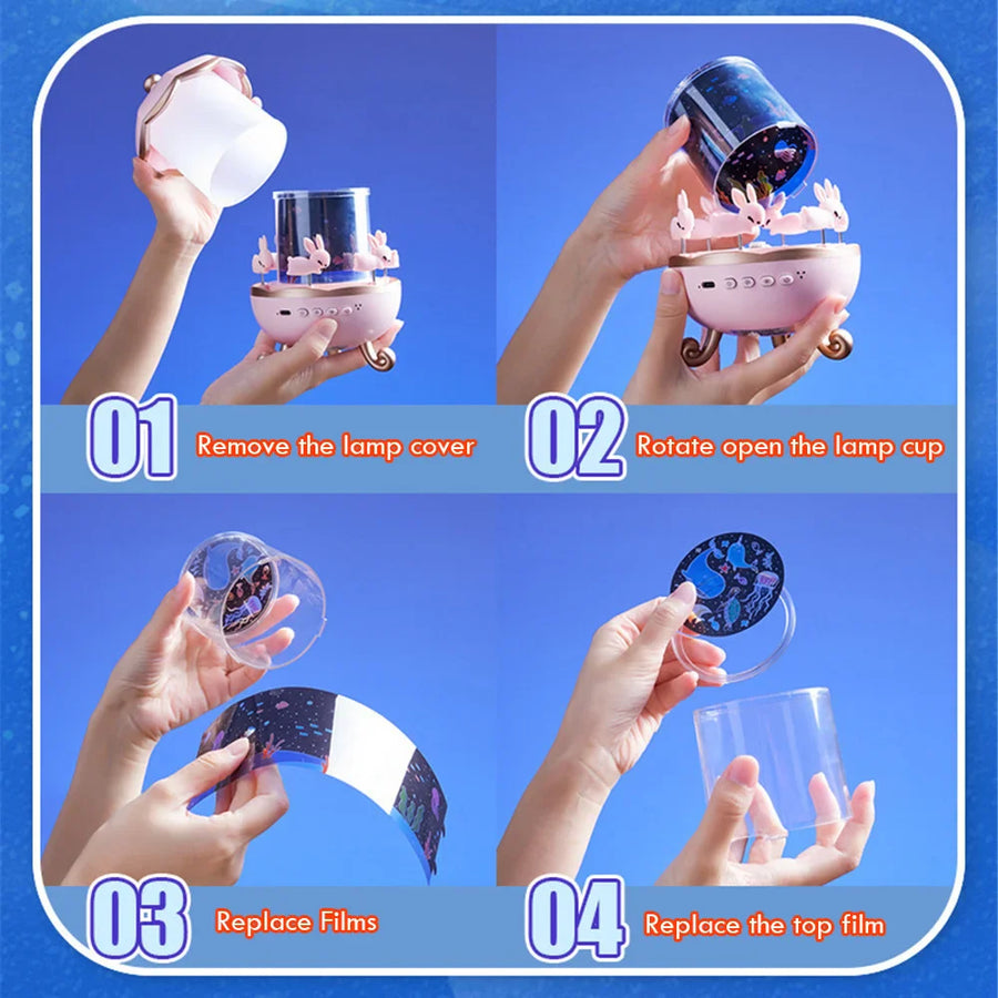 Magical Bunny LED Night Light Projector - Image 2