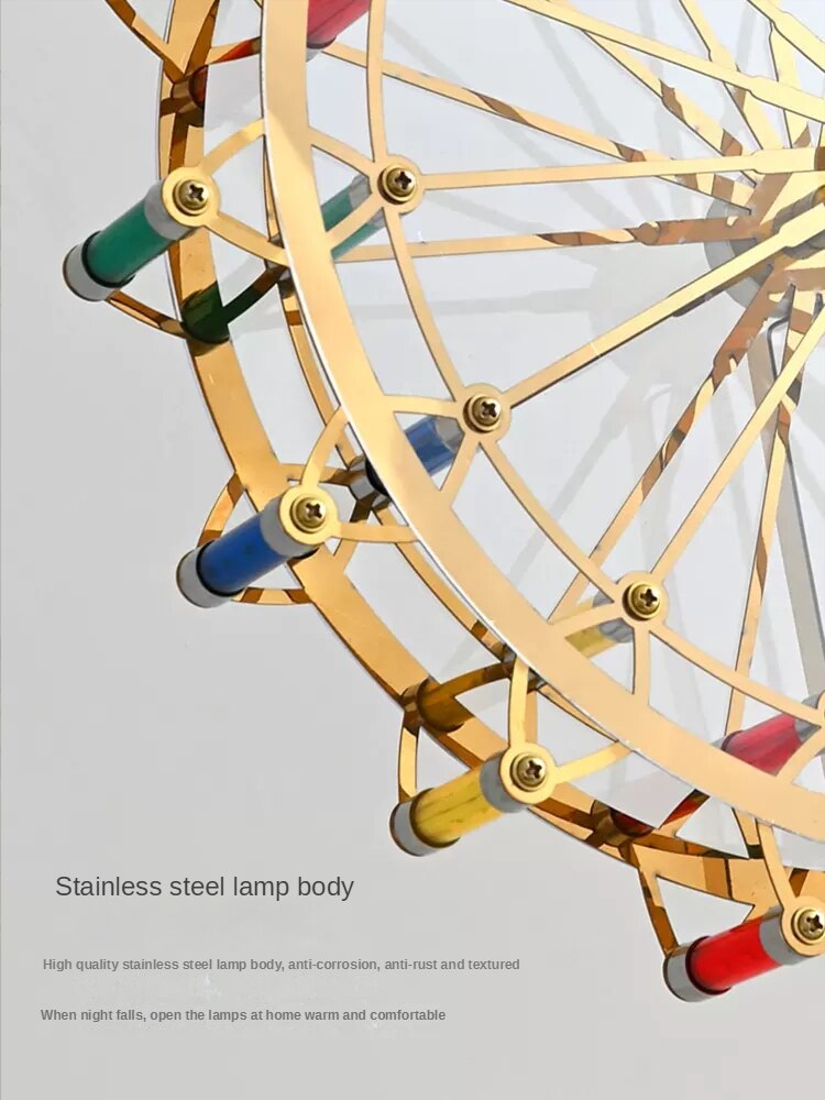 Colorful Rotating Wheel Table Lamp - Image 2