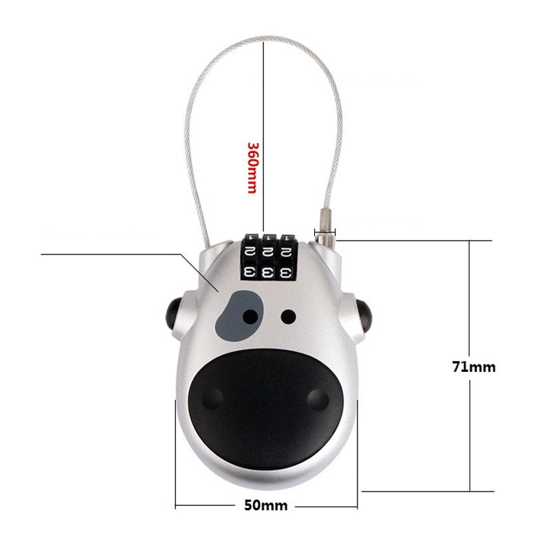 Telescopic Steel Rope Bicycle Lock - Image 3