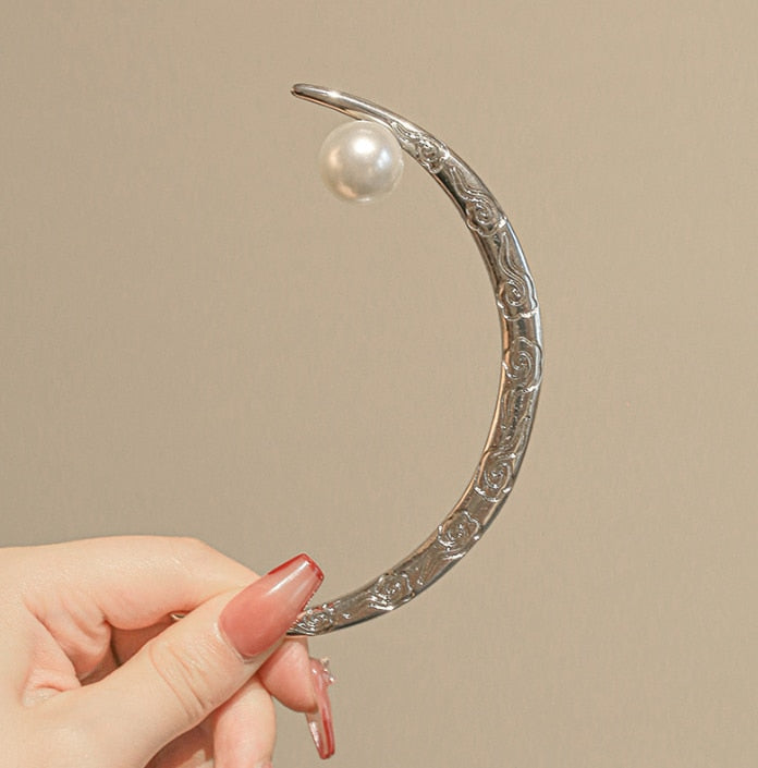 Vintage Crescent Moon Hair Sticks - Image 4