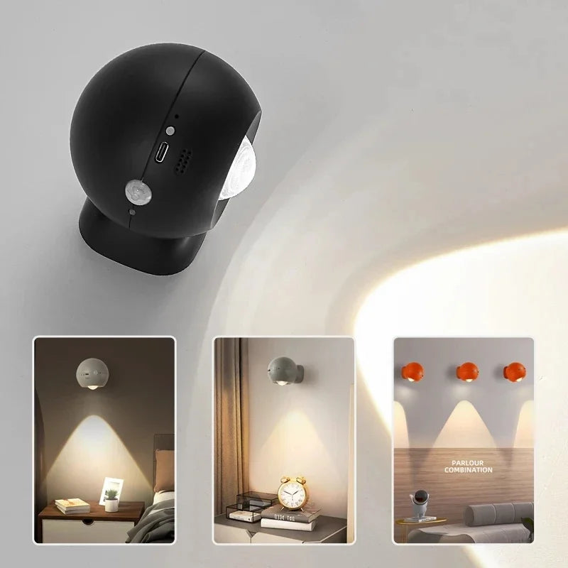 Rotating Mini Magnetic Rechargeable Wall Lamp - Image 1