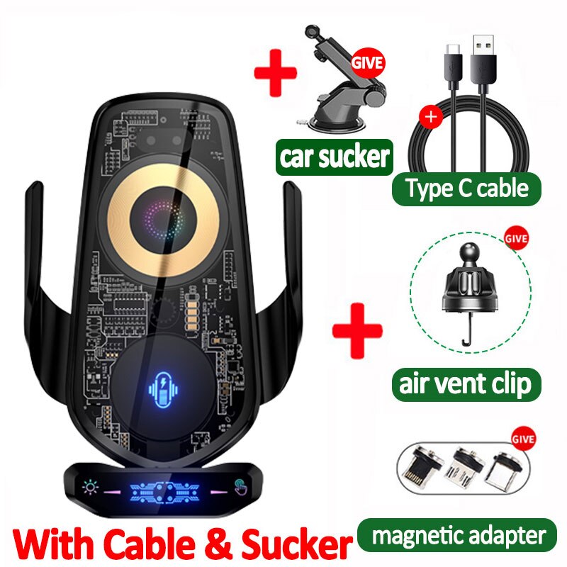 Automatic Magnetic Wireless Charging Car Phone Holder - Image 7
