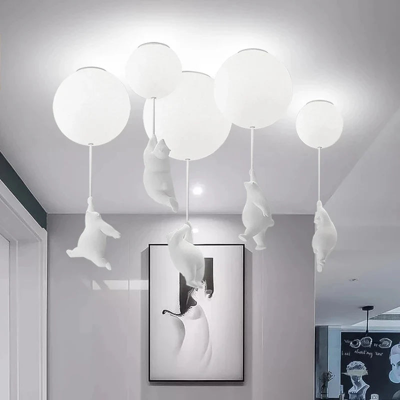 Hanging Bears Balloons Lamp - Image 1
