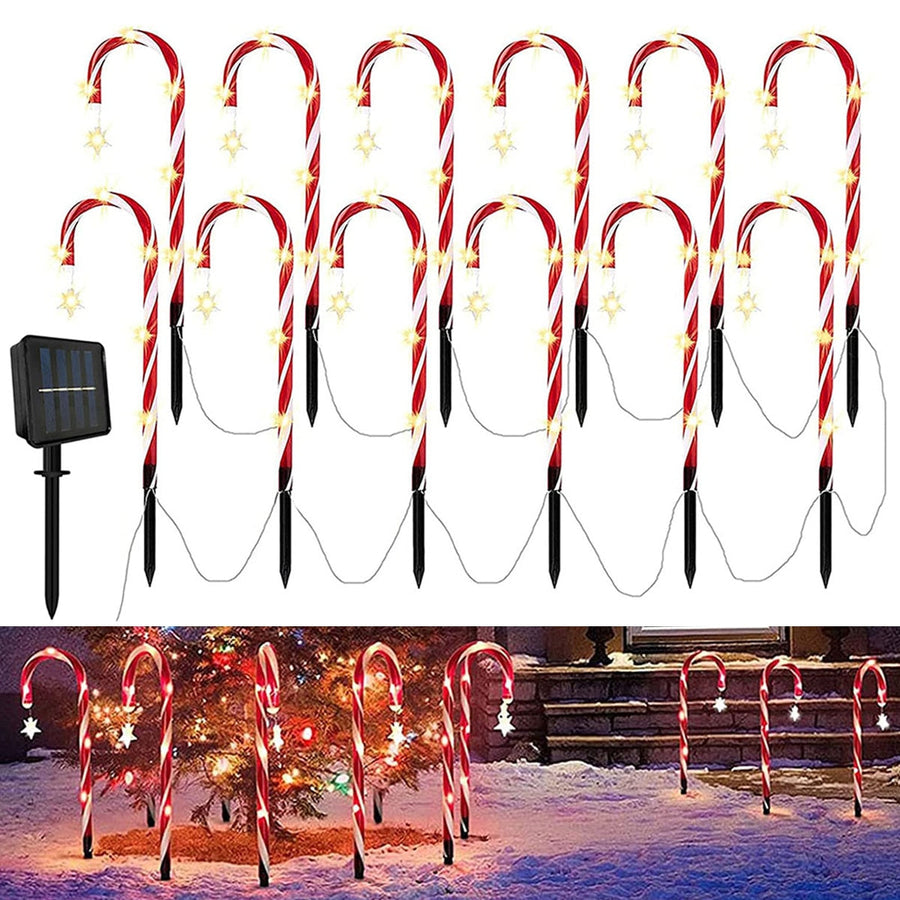 Candy Cane Lane LED Solar Lamp - Image 4