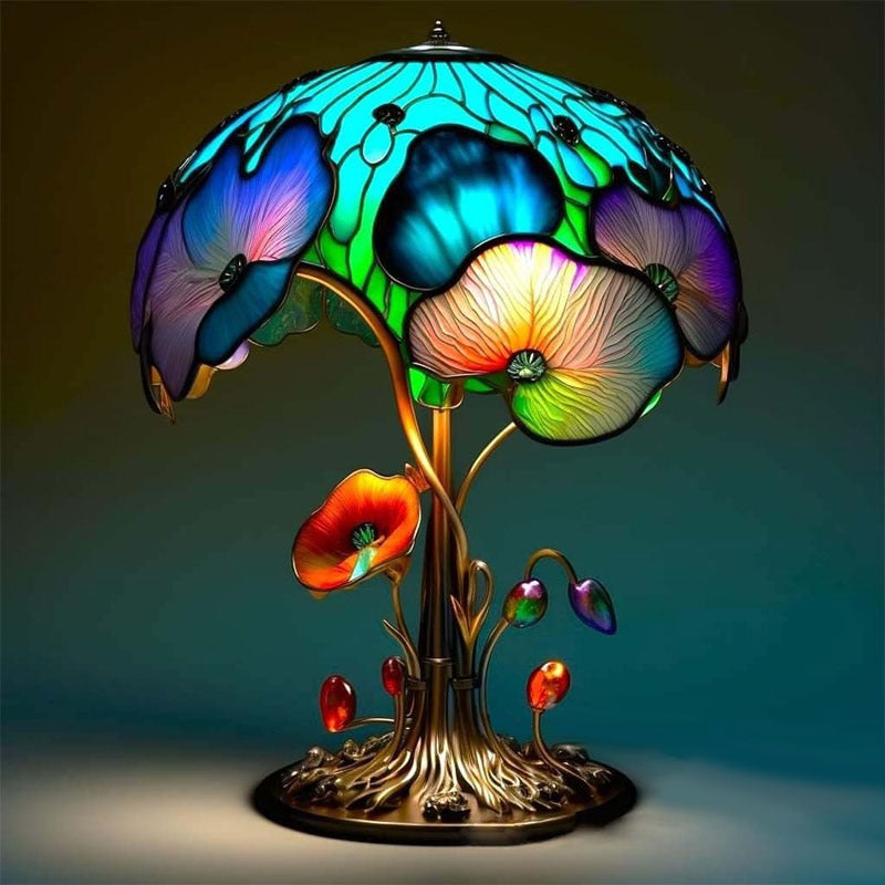 Colorful Mushroom Resin Lamp - Image 0