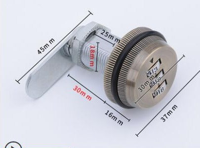 3-Digit Mechanical Password Cabinet Lock - Image 6