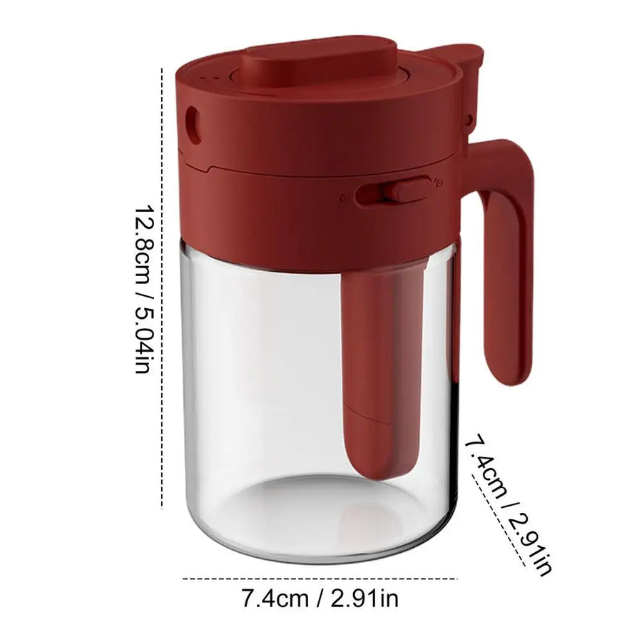 Transparent Glass Lockable Airtight Seasoning Jar with Spoon - Image 7
