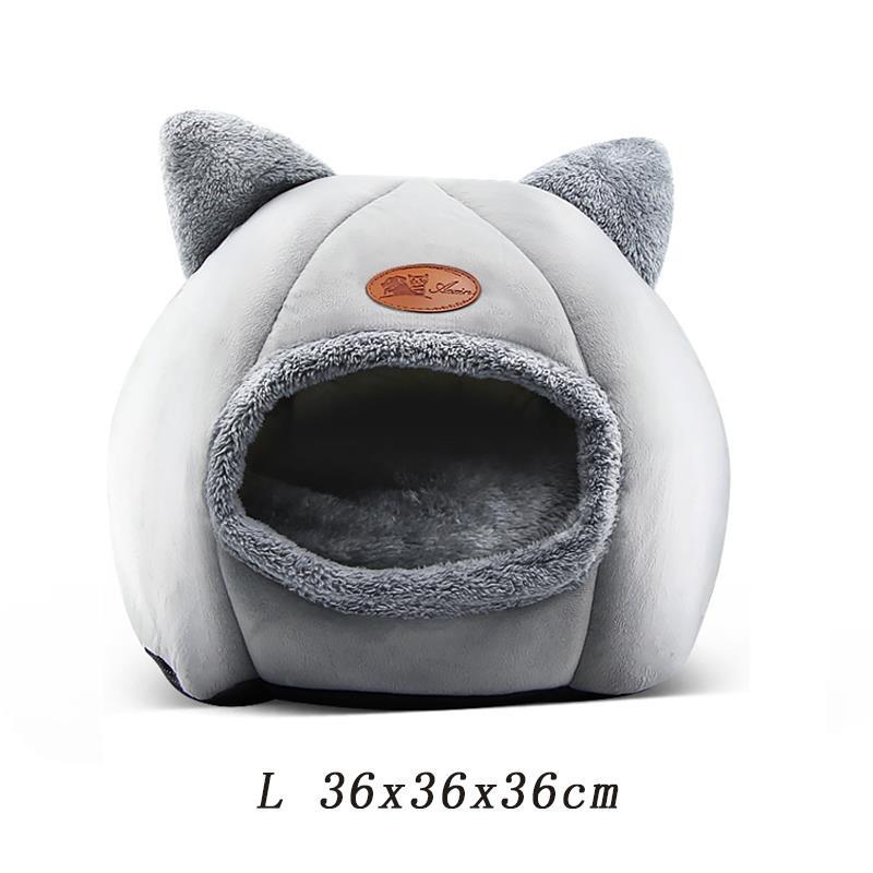 Fluffy Cave Cozy Indoor Cat Bed - Image 7