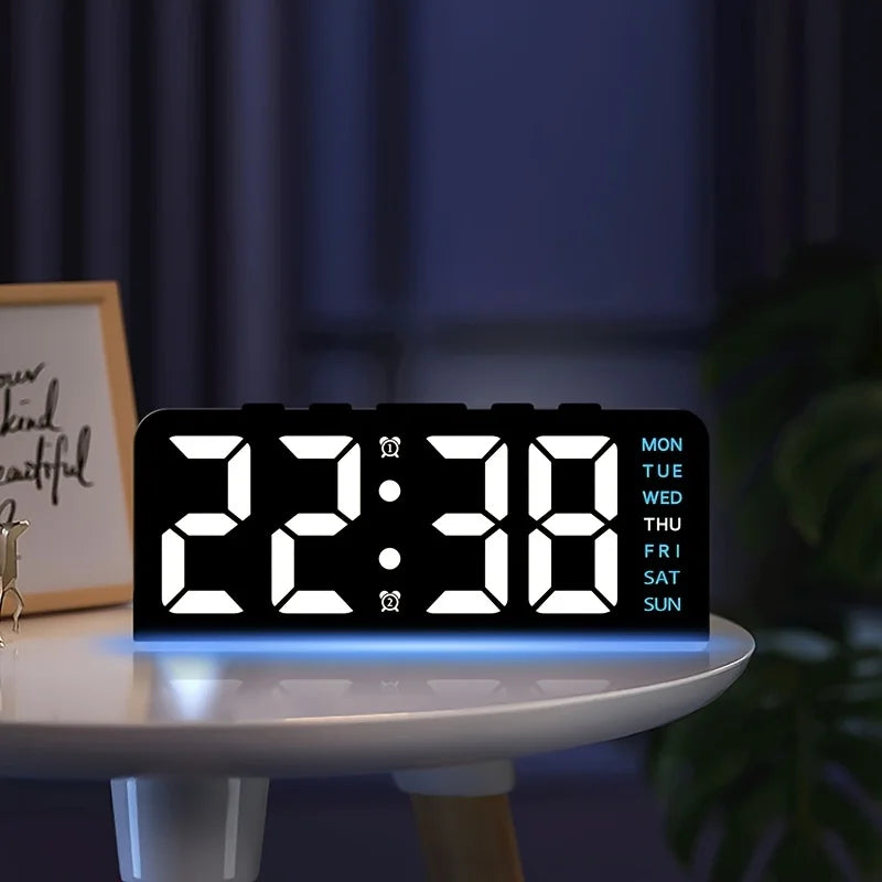 Modern LED All Week Display Night Lamp Alarm Clock - Image 2