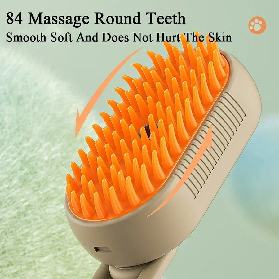 3in1 Steamy Electric Pet Brush - Image 1