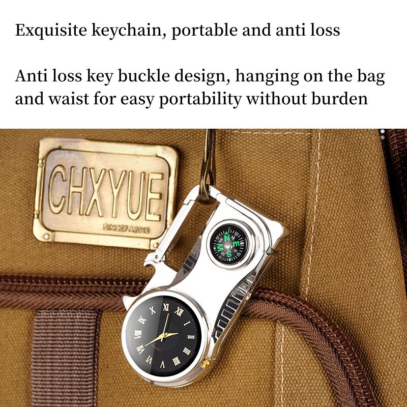 Compass Fire Camping Windproof Lighter Watch - Image 3