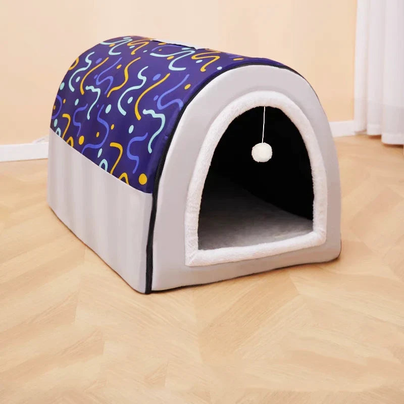 Foldable Cozy Nest Large Pet House - Image 9