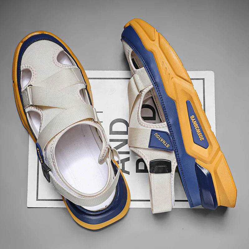 Summer Casual Leather Outdoor Non-slip Sandals - Image 5