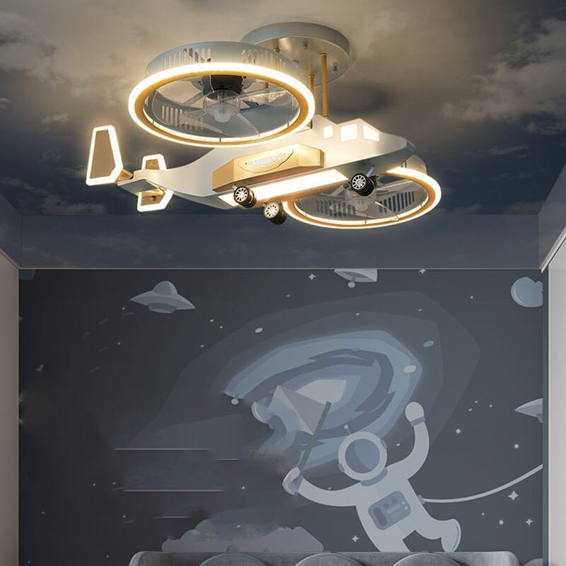 Futuristic Helicopter LED Ceiling Fan Lamp - Image 6