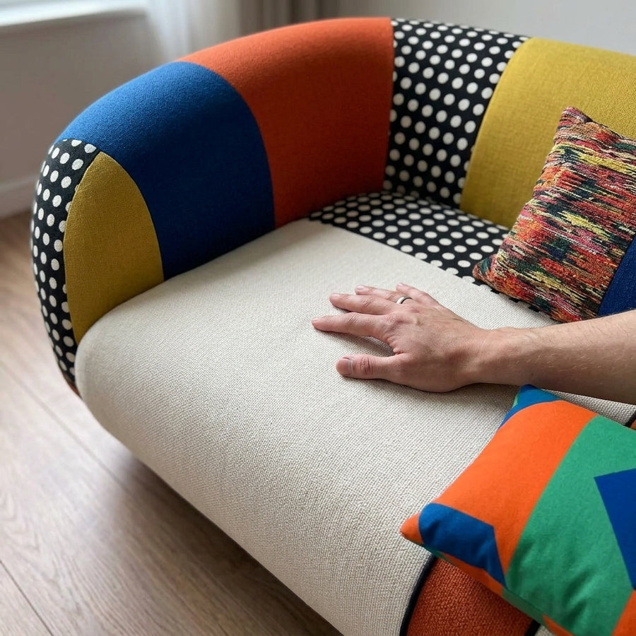 Matissero Sofa mit auffälligem Patchwork-Colorblocking