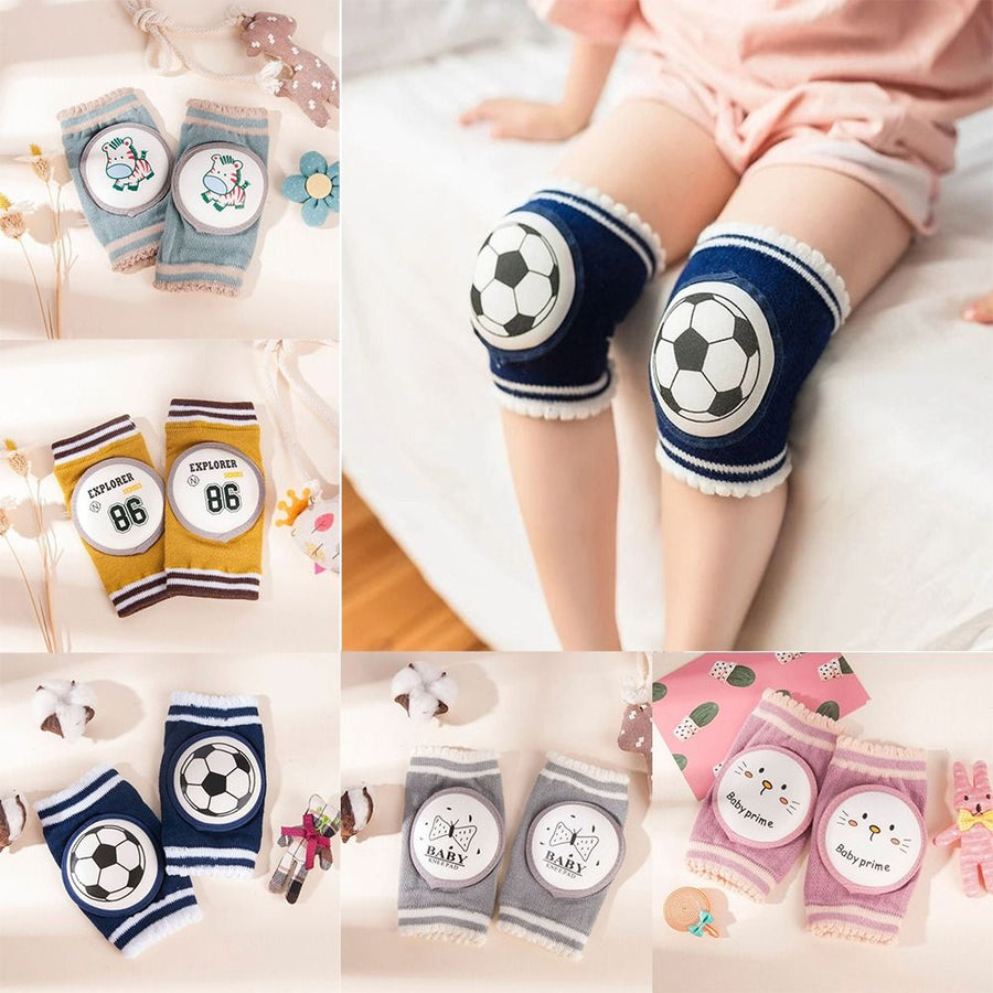 Soft Cotton Anti-Slip Early Crawlers Baby Knee Protector Pads - Image 1