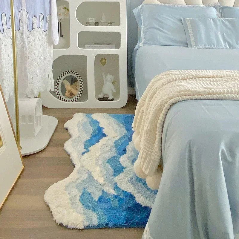 Soft Surf Anti-Slip Plush Wave Rug - Image 0