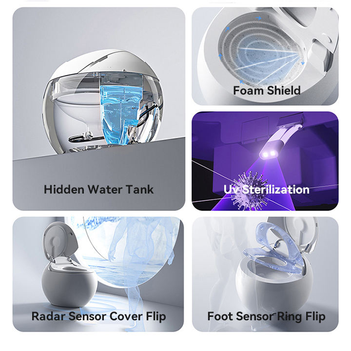Sphere Auto Heat Integrated Water Tank Modern Toilet - Image 1