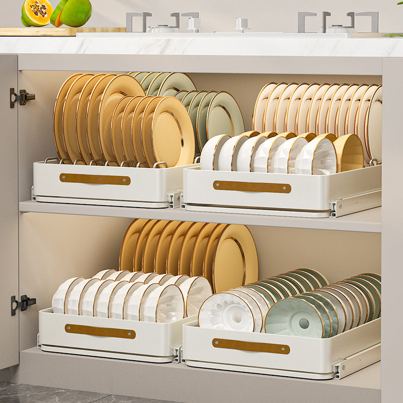 Stainless Steel Pull-Out Storage Kitchen Organizer Tray - Image 4