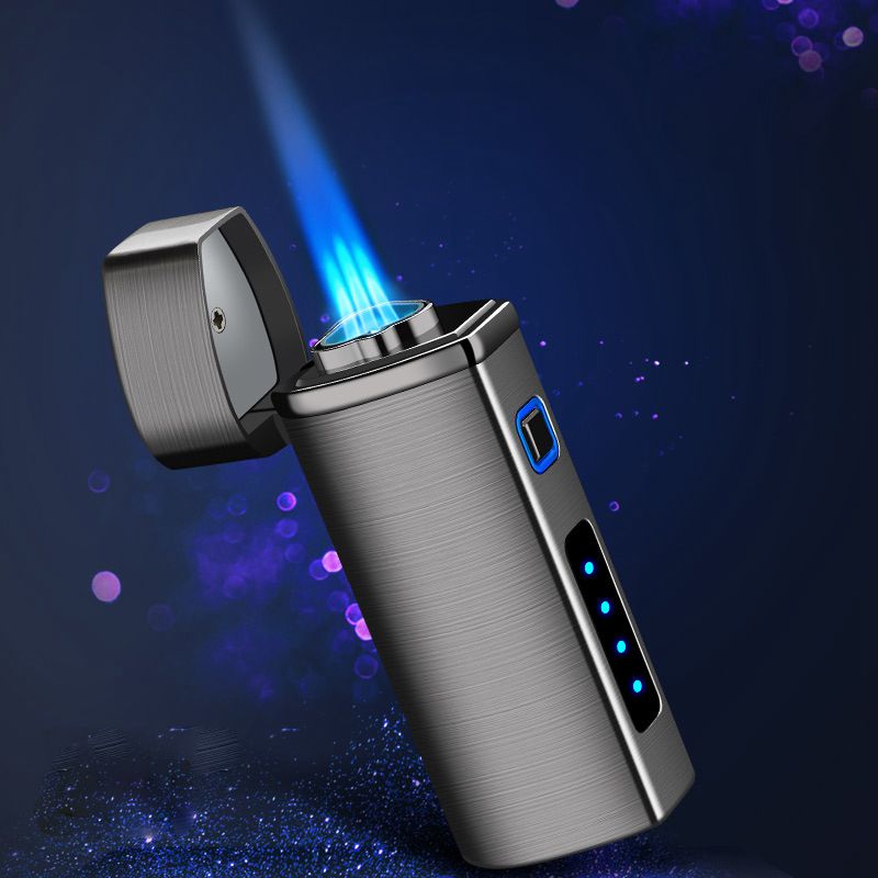 Triple Flame Windproof USB Charging Jet Lighter - Image 1
