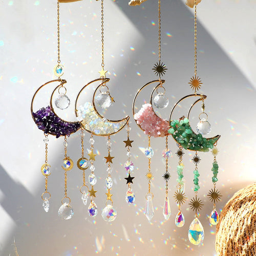 Crystal Sun Catcher Moon Decor - Image 0