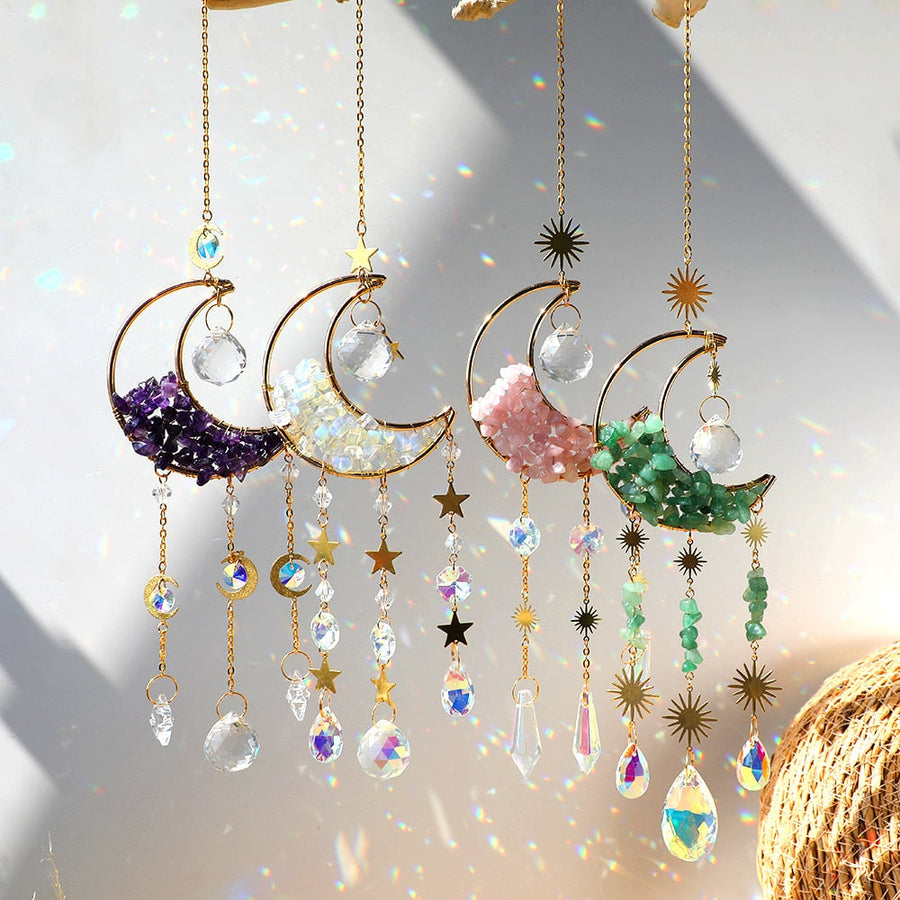 Crystal Sun Catcher Moon Decor - Image 0