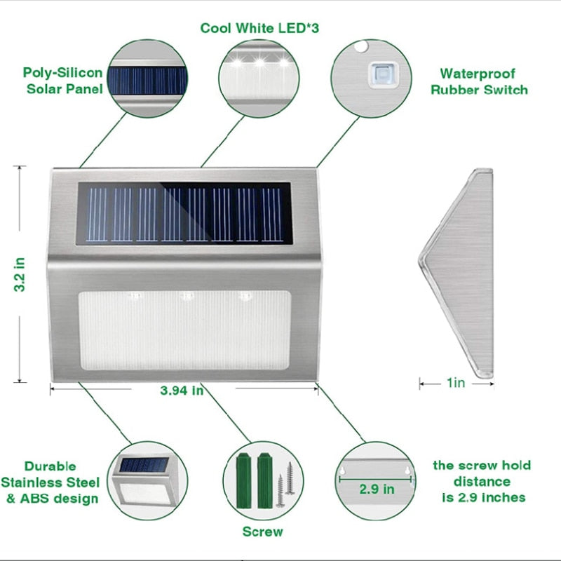 Solar Powered LED Outdoor Stairs Light - Image 4