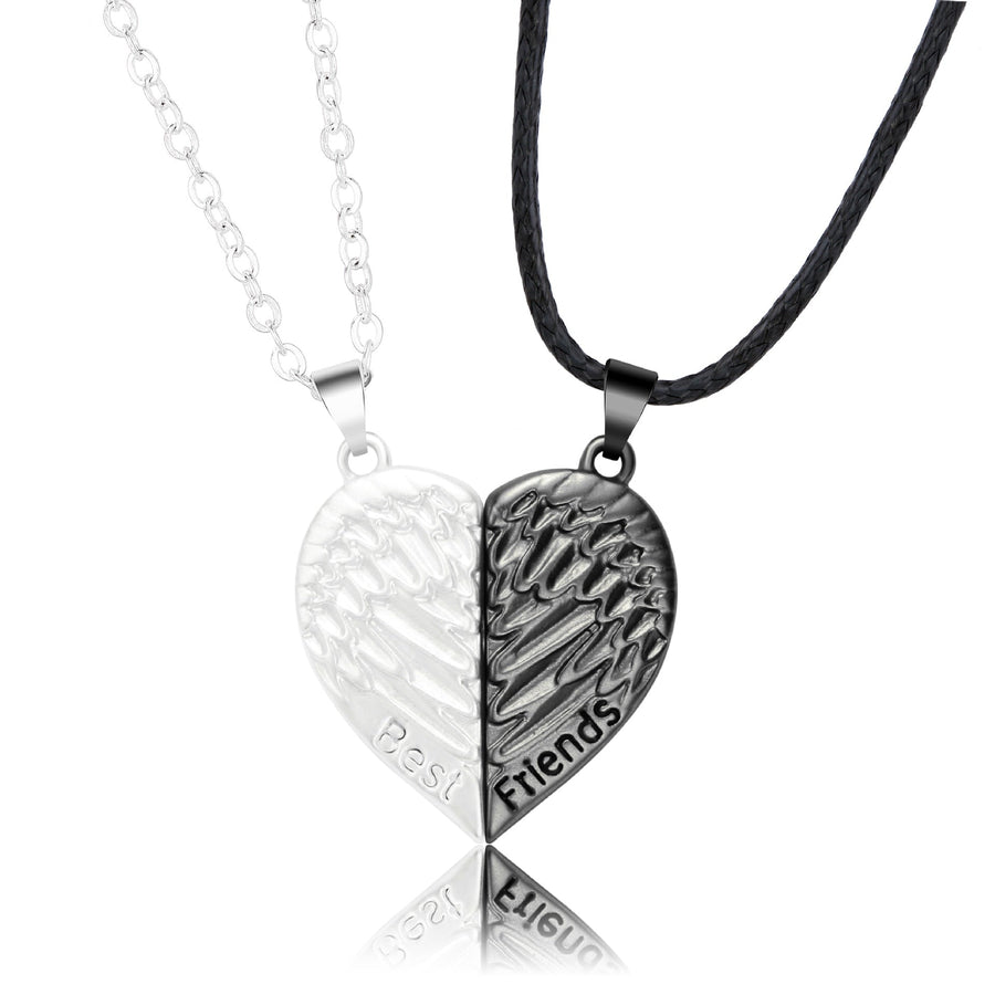 Magnetic Abstract Heart Couple's Necklace - Image 22