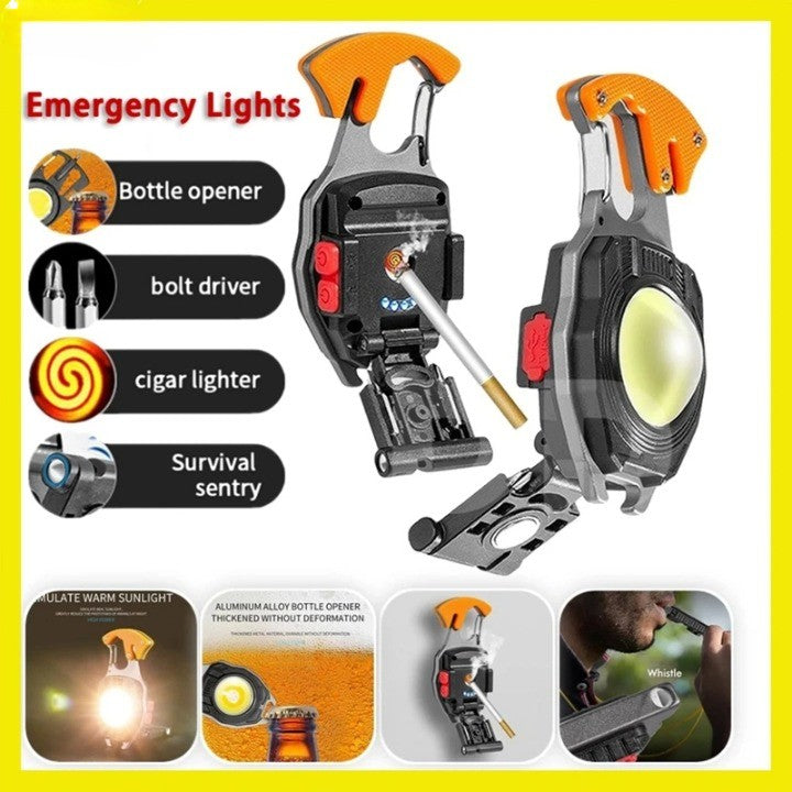Ultimate COB Multifunction Rechargeable Built-in Ligther Work Light - Image 1