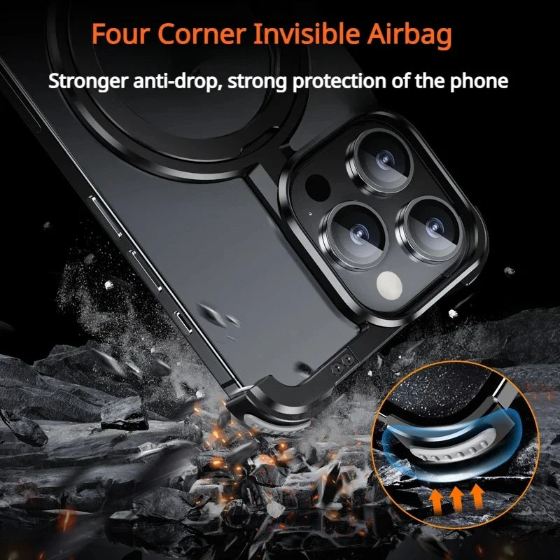 Ultra-Sleek Titanium iPhone Armor Case - Image 1
