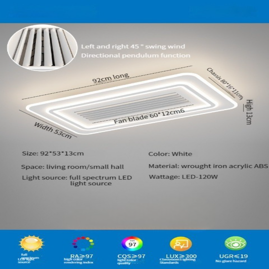 Ultra Cool Breeze Bladeless Energy LED Star Ceiling Fan - Image 7