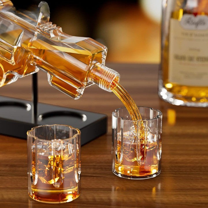 Unique Revolver Liquor Decanter Set - Image 1