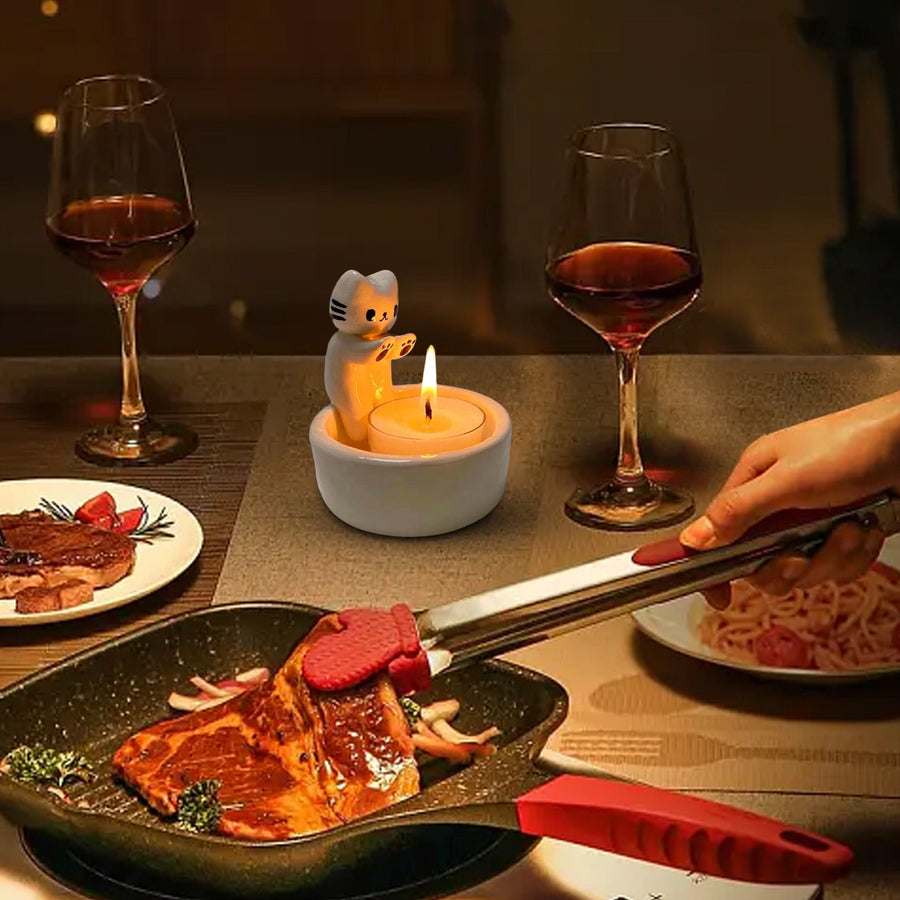 Warm Cat Candle Holder - Image 1