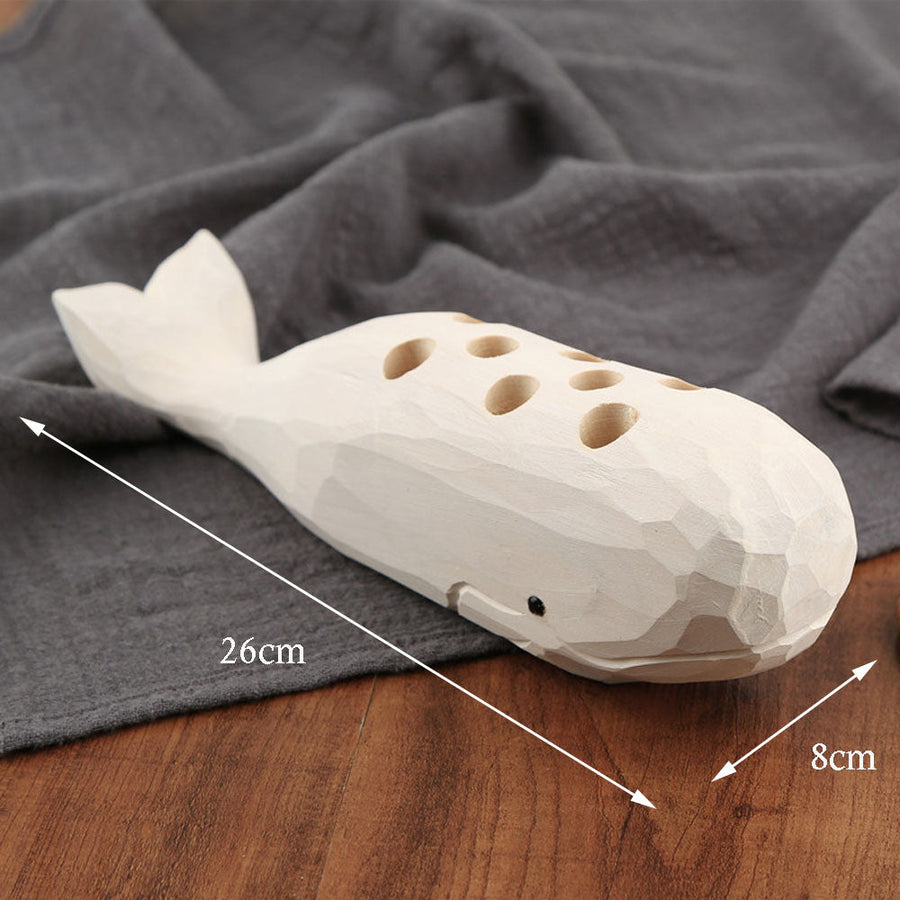 Wooden Whale Creative Pen Holder - Image 3