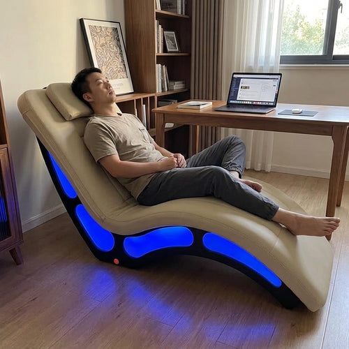 Modern Heated Massage LED Lighting Lounge Chair