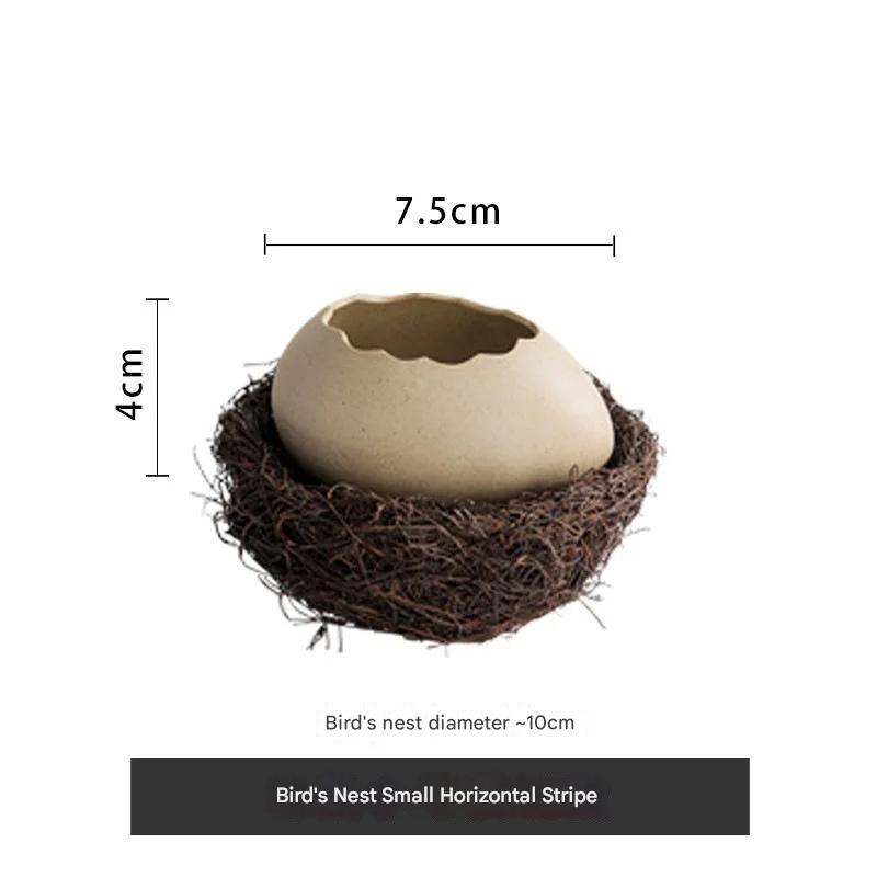 Creative Ceramic Bird Nest Eggshell Bowl - Image 9