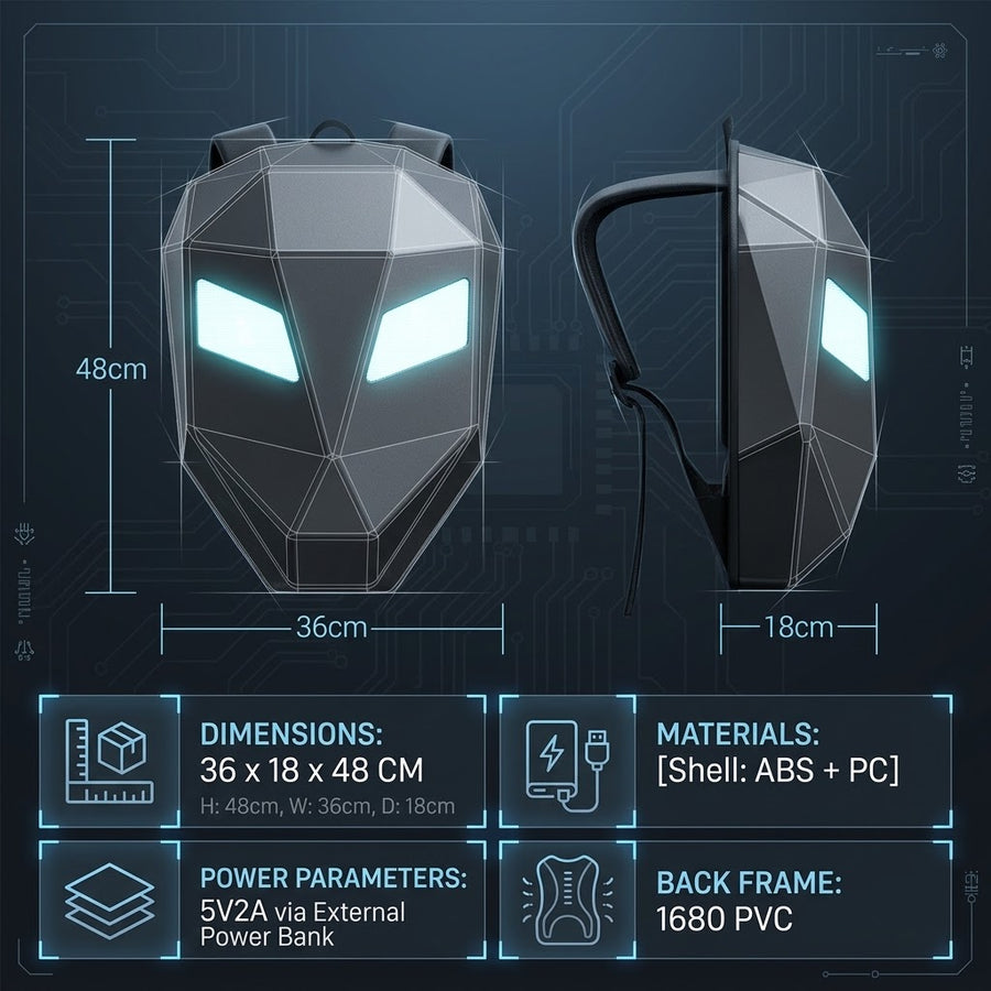 LED-Bildschirm Anpassbarer Reiserucksack