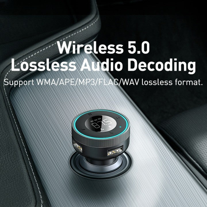 Car FM Audio Bluetooth Transmitter Fast Phone Charger - Image 3