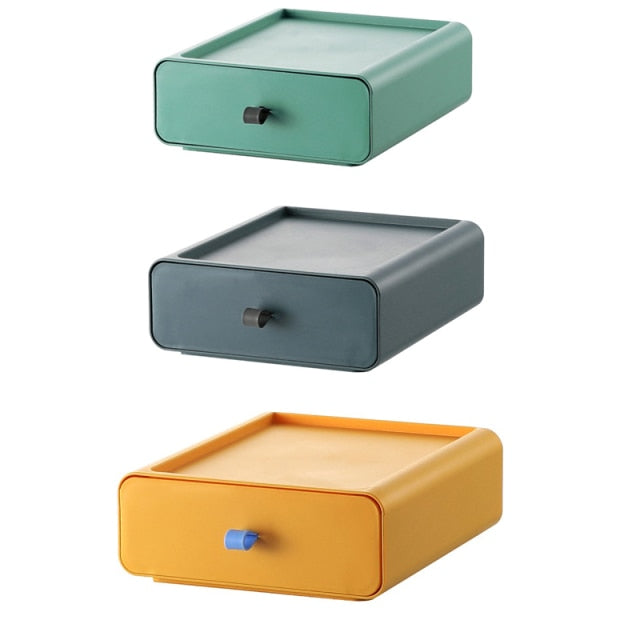Colorful Stackable Makeup Storage Box - Image 11