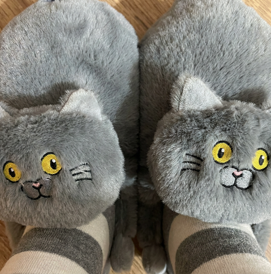 Cuddle Cat Plush Slippers