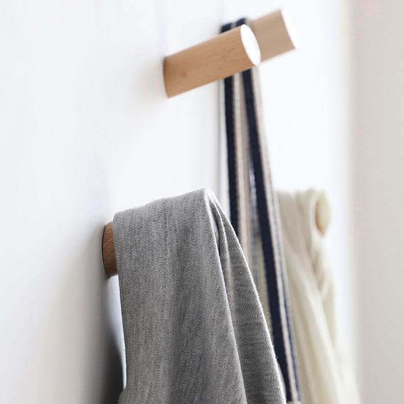 Nordic Wooden Easy Wall-Mounted Clothes Hanger - Image 6