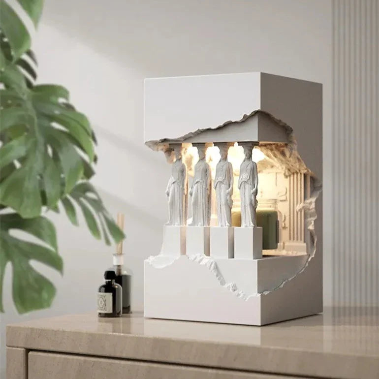 Antique Atmosphere Alpha Gypsum Night Lamp Decor - Image 3
