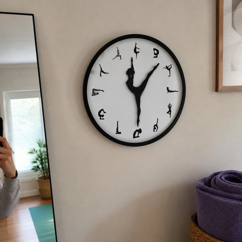 Mindful Movement Yoga Wall Clock